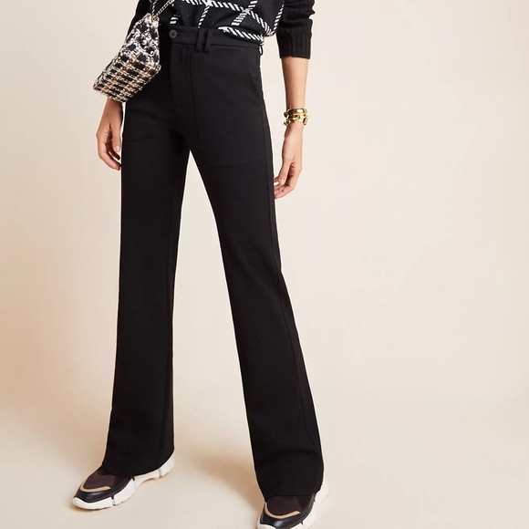 Anthropologie Pants - Anthropologie The Essential Trouser Pants Black Womens 8 Contemporary Minimalist